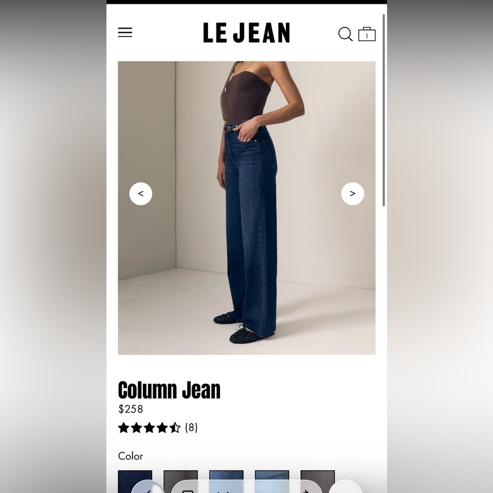 NWT Le Jean Column Jeans